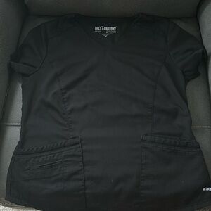 Greys anatomy black barco scrub top- M